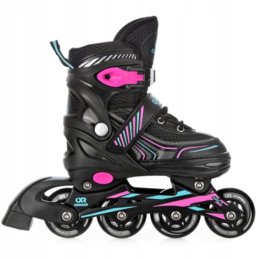 Регульовані ролики Croxer Optima Mint/Pink, розмір 39-42, каучукові колеса, підшипники ABEC7