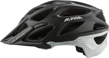 Велосипедний шолом Alpina Mythos Reflective для дорослих, чорний, 59-64 см, з відбиваючим ефектом та сіткою від комах