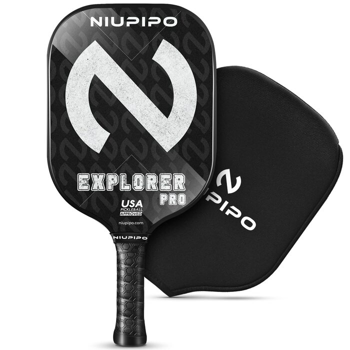 Набір піклбол-ракетки Niupipo Explorer Pro: Графіт, USAPA, Поліпропіленовий сердечник, Зручна ручка, Сумка