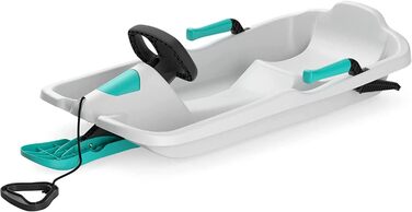Дитячі санки Skipper з кермом, пластикові, з гальмами SoftGrip, для дітей від 3 років, білі