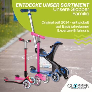 Дитячий самокат GLOBBER Primo складаний, 3 колеса, 120/80 мм, ABEC 5, регульована висота