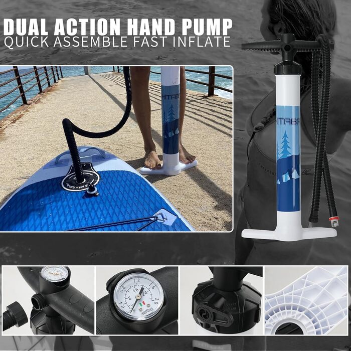 SUP Board EISBÄR надувний, 320x81 см, до 150 кг, комплект аксесуарів для початківців