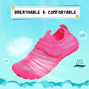 Дитячі аквашузи Hanani для хлопчиків та дівчаток. Легкі, швидковисихаючі, для плавання та відпочинку на пляжі. Розмір 34 EU, червоний колір