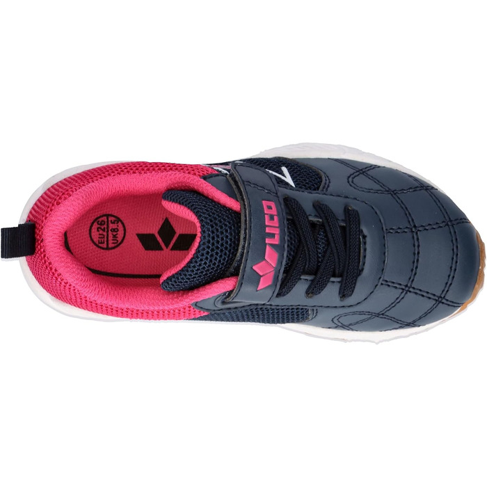 Дитячі спортивні зала-тенісні кросівки Lico Refugio (29 EU) - морський колір, рожевий
