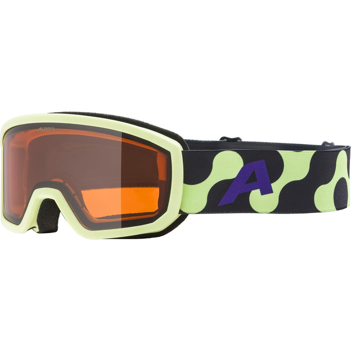 ALPINA Uniex Kinder carabeo Jr. kibrille (1-й комплект) (S, sunny-lime matt)