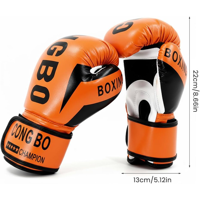 Боксерські рукавички для дітей 6 oz, Orange - для тренувань та спарингу (3-12 років)