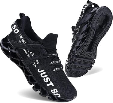 Чоловічі кросівки для бігу Wonesion: дихаючі, з антиковзкою підошвою, спортивні, чорно-білі, 44 EU