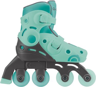 Ролики GLOBBER 2in1 для дітей, регульовані, Inline та Quad, ABEC 9, 26-29, м'ятний колір