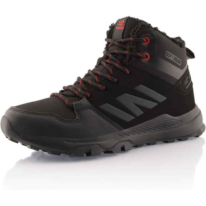 Черевики для ходьби Softshell для жінок та чоловіків, зимові, з утеплювачем, для туризму. Кольори: бежевий, чорний, зелений. Розміри: 36 EU, чорний/червоний