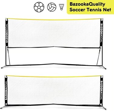 Набір сітки для тенісу, волейболу та бадмінтону BazookaGoal 300x100 см - регульована та складана