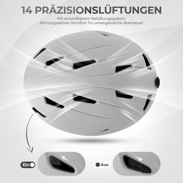 Шолом гірськолижний чоловічий, сірий, з вентиляцією, полікарбонат, захист від ударів, унісекс, розмір L