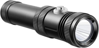 WindFire Перезаряджувана водонепроникна дайверська ліхтарик для дайвінгу та снорклінгу, 4 режими освітлення, індикатор заряду