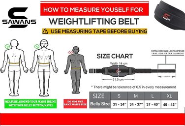 Пояс для важкої атлетики з неопрену, 14 см, з подвійним опором, для присідань, чорний, XL