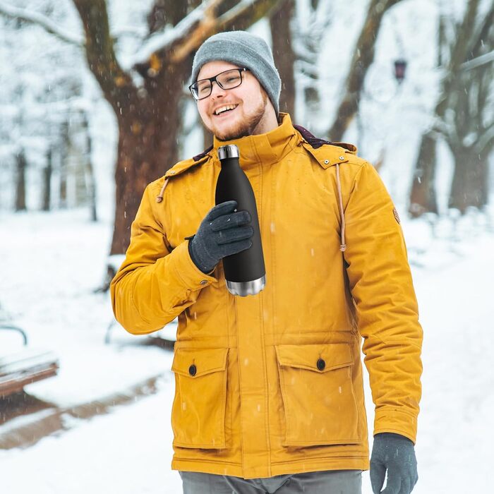 Термос-пляшка 1000 мл, ізольована сталева пляшка для води, без BPA, не протікає, термокана, подвійні стінки, підходить для газованої води, для університету, роботи, подорожей, спорту, активного відпочинку, для хлопчиків та дівчаток, темно-зелений