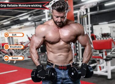 Фитнес-рукавички Sawans для жінок та чоловіків з підтримкою зап'ястя, посилені, з антиковзаючою поверхнею, для тренувань, фітнесу, їзди на велосипеді, підтягувань та інших видів спорту. Довга петля на зап'ясті L