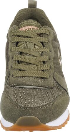 Кросівки жіночі Skechers OG 85 Goldn Gurl оливкові замша/нейлон/сітка з золотистою окантовкою, 38 EU