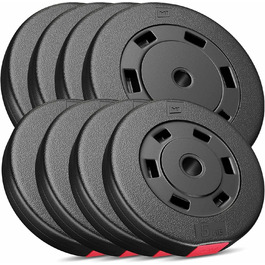 Набір гантельних дисків Hop-Sport 60 кг, пластик, отвір 30/31 мм (4×10 кг, 4×5 кг)