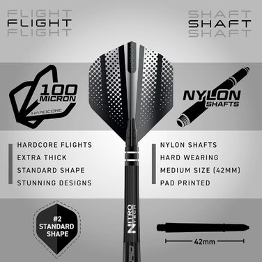 Професійні дартси Red Dragon Razor Edge Softip з вольфраму, з флайтами та шафтами