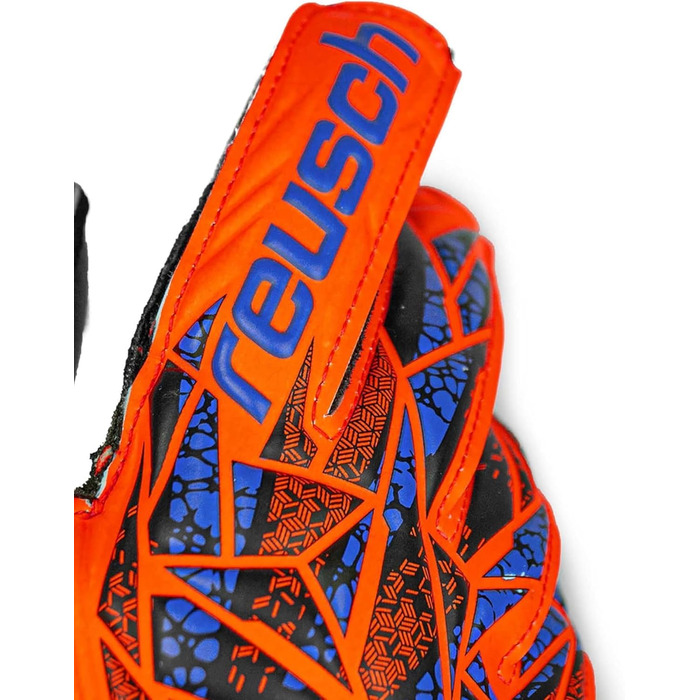 Воротарські рукавички Reusch Attrakt Silver Junior: дитячі, для футболу, універсальні (оранжево-синьо-чорні)