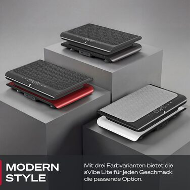 Віброплатформа Sportstech sVibe Lite чорна: для дому, до 120 кг, схуднення, спалювання жиру, м'язовий набір, тренування всього тіла, 99 рівнів інтенсивності, німецька якість