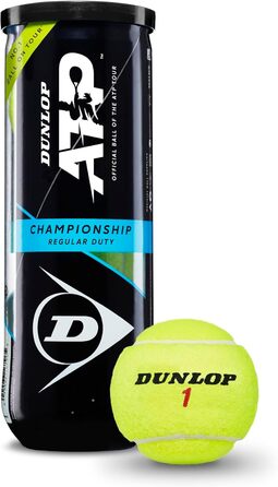Тенісні м'ячі Dunlop Sports ATP Championship, 24 банки (72 м'ячі) – для регулярних та додаткових навантажень