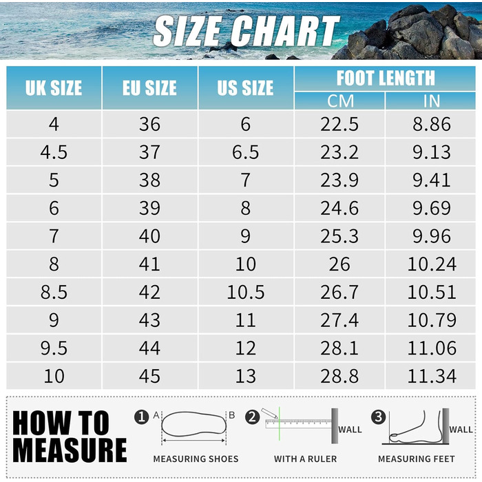 Водні черевики для жінок та чоловіків Tolaler: товсті, неслизькі, швидковисихаючі, міцні та довговічні для пляжу, подорожей та плавання (45 EU, B 02)