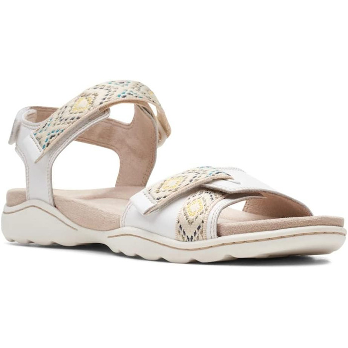 Сandal Clarks Amanda Sprint для жінок, біле шкіряне взуття, 36.5 EU