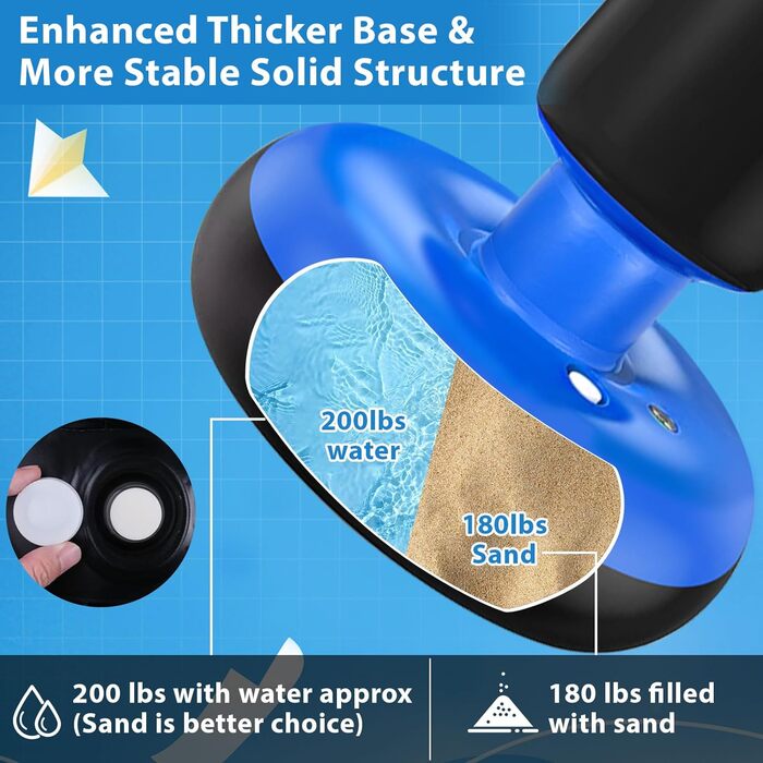 Дитячий боксерський мішок Qoosea 160 см з рукавичками та насосом, подарунок для хлопчиків та дівчаток 3–12 років. Підходить для карате, кікбоксингу, тхеквондо