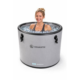 Аквастік BrrFree – Ванна для криотерапії 382л – Криованна для холодної терапії та відновлення – Міцна конструкція Drop-Stitch – Для саду та тераси