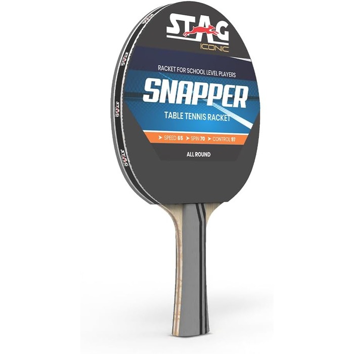 Стіл-тенісний ґрати Stag Iconic Snapper Series | Сірий та чорний | Професійна серія для тренувань | Яскравий дизайн