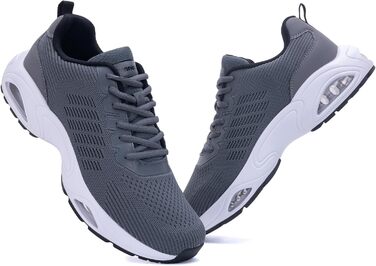 Кросівки для бігу чоловічі GANNOU - спортивні, легкі, дихаючі, з амортизацією, розмір 40-47, сірий колір