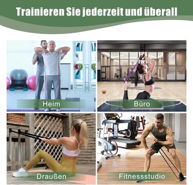 Набір еластичних стрічок для фітнесу, силових тренувань, фізіотерапії та йоги (з аксесуарами)