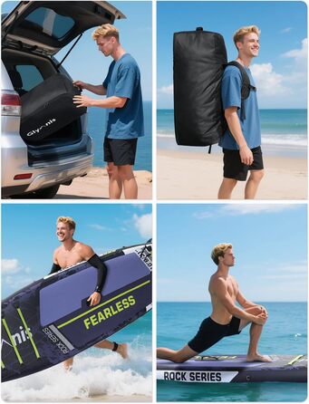Надувний SUP Борд Glymnis 10'6' для Станд Ап Паддлінг (SUP) 320x81x15см з Алюмінієвим Веслом, Насосом та Аксесуарами