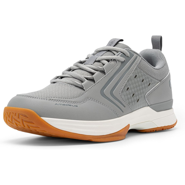 Тенісні кросівки FitVille для чоловіків, широка колодка, спортивні, дихаючі, бадмінтон, фітнес, зручні, снікерси, розмір 40-49, темно-синій, білий (сріблясто-сірий)