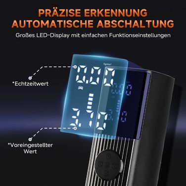 Портативний електричний компресор GEAREVER 6000mAh, 150 PSI, 12V, з LED-ліхтарем та USB Powerbank для авто, велосипедів, мотоциклів і м'ячів