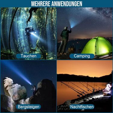 Ліхтар під водою Trustfire DF006, 2300 люмен, 100 метрів глибини, 3 режими, перезаряджається, з петлею, чорний