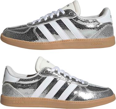 Жіночі кросівки adidas Breaknet Sleek (40.5 EU, сріблястий/білий, пісочна підошва)