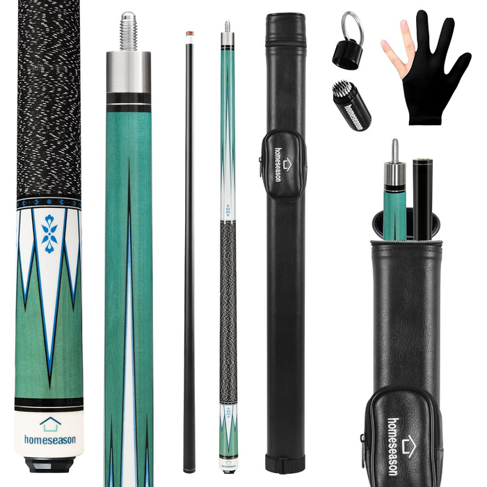 Біліардна кий HomeSeason 57'' з нейлоновою намотуванням, професійна, низька дефлекція, у сумці