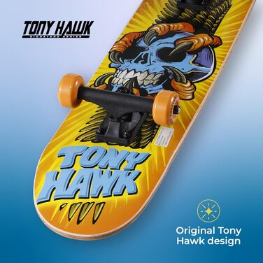 Скейтборд Tony Hawk Signature Series 78,7 см, 9-шарове кленове дек для трюків, спуску, круїзингу та карвінгу, дизайн 