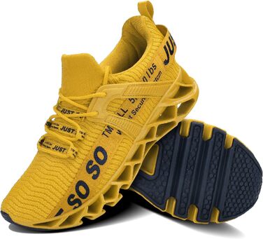 Чоловічі кросівки для бігу JSLEAP: дихаючі, легкі, для занять спортом та вуличної бігової стилістики (41 EU, 1 Жовтий)