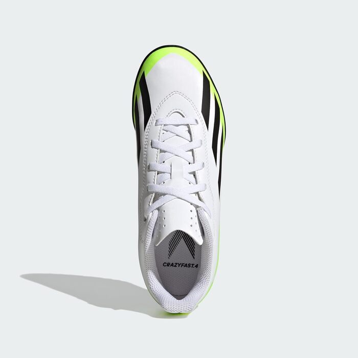 Дитячі футбольні бутси adidas X Crazyfast.4 Turf (38 2/3 EU) Cloud White/Core Black/Lucid Lemon