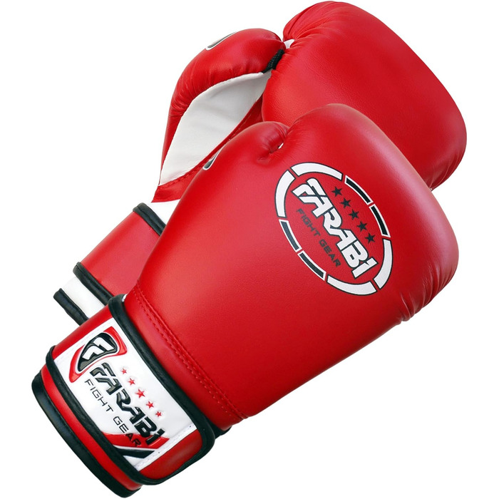 Боксерські рукавички Farabi Sports для дітей 8oz/6oz - білі. Ідеально для боксу, ММА, муай-тай, кікбоксингу та спарингу.