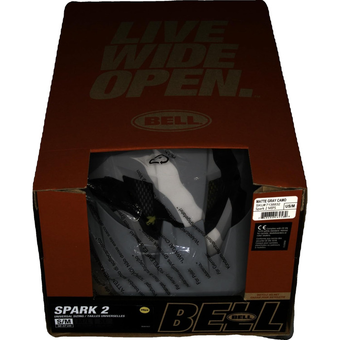 Велошолом Bell Spark 2 MIPS для MTB, матовий сірий-камуфляж, універсальний розмір S/M (50-57 см)
