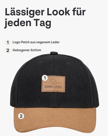 Кепка-снэпбек Johnny Urban Dean унісекс, регульований розмір, чорно-коричнева