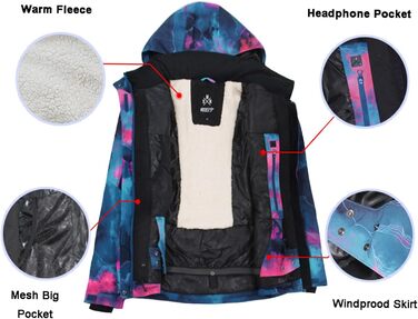 Костюм для сноубордингу та катання на лижах ALSOGO: комплект куртка та штани, водонепроникний, вітрозахисний, для сноубордингу, лиж, альпінізму (S, SMNGN+Black)