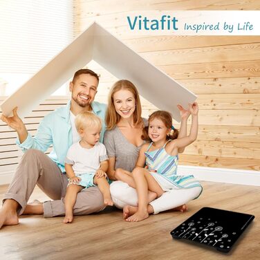 Ваги Vitafit для людей: цифрові, точні, до 182 кг, чорні