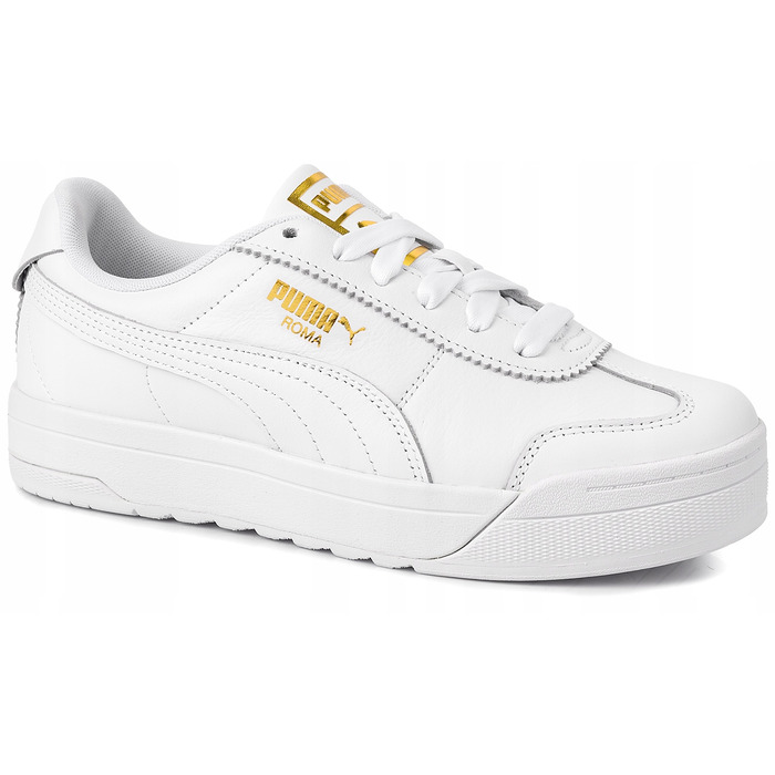 Жіночі спортивні кросівки PUMA Roma Feminine, білі, шкіряні, р. 37
