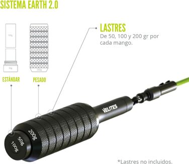 Важкий скакалка Velites Earth 2.0 для крос-тренінгу, боксу та фітнесу. Чорний колір