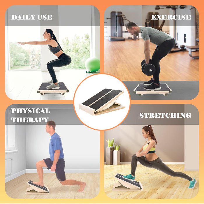 Дошка для тренувань 2-в-1: нахил та баланс, фітнес-обладнання, тренажер для пресу, антиковзаюча поверхня