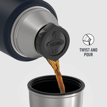 Термос Thermos SK2010 Stainless King 1,2 л, вакуумний, нержавіюча сталь, синій